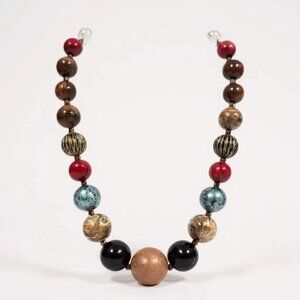 Multi color Lucite Bead Gradual Necklace